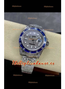 Reloj réplica suizo Rolex Submariner 116610 Iced Out Edition 13