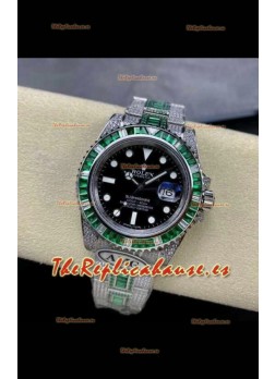 Reloj réplica suizo Rolex Submariner 116610 Iced Out Edition de 16 pulgadas