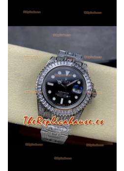 Reloj réplica suizo Rolex Submariner 116610 Iced Out Edition 17