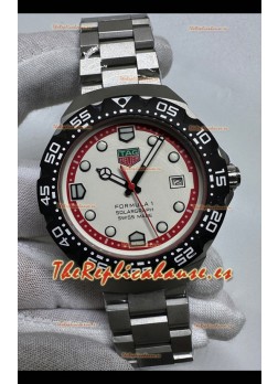 Reloj réplica japonés Tag Heuer Formula 1 con esfera blanca y movimiento automático