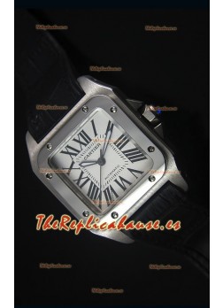 Cartier Santos 100 42MM Reloj con caja tipo Suizo y Movimiento Japonés