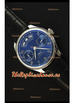 IWC Portugieser Annual Calender Midnight Blue IW503502 Reloj Replica a Espejo 1:1