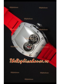 Richard Mille RM053 Tourbillon Pablo Mac Donough Reloj Replica Suizo en Caja de Titanio Correa Roja