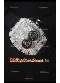 Richard Mille RM053 Tourbillon Pablo Mac Donough Reloj Replica Suizo Caja en Titanio Correa Negra