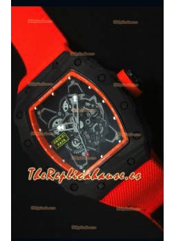 Richard Mille RM35-01 Reloj Replica Suizo Edición Rafael Nadal Correa de Nylon color Naranja