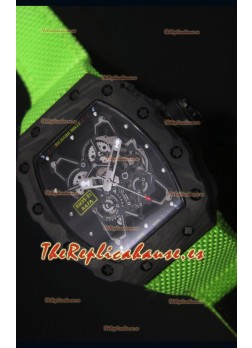 Richard Mille RM35-01 Reloj Replica Suizo Edición Rafael Nadal Correa de Nylon color Verde