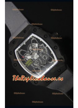 Richard Mille RM35-01 Reloj Replica Suizo Edición Rafael Nadal Correa de Nylon color Gris