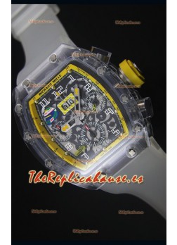 Richard Mille RM056-1 Tourbillon Felipe Massa Reloj Cronógrafo Bisel color Yellow Bezel Watch