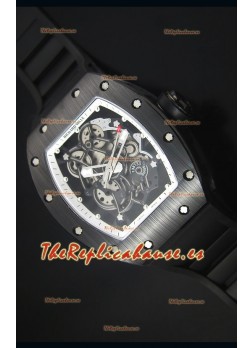 Richard Mille RM055 Reloj con Caja en Cerámica con parte Interna del Bisel en color Blanco