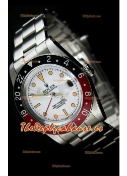 Rolex GMT Master Vintage Edition Reloj Replica Suizo edici{on Vintange Dial Blanco