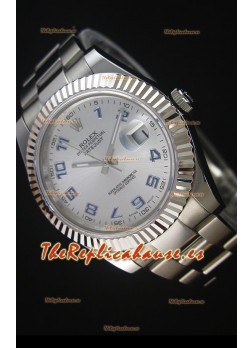 Rolex Datejust II 41MM Reloj Replica Suizo con Movimiento Cal.3136 Numerales en Numeros Arabigos
