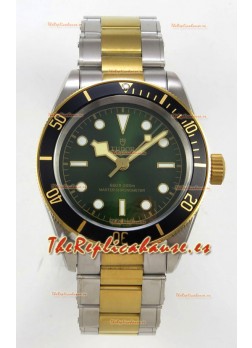 Reloj Tudor Black Bay 41 bicolor oro amarillo con esfera verde, superclon