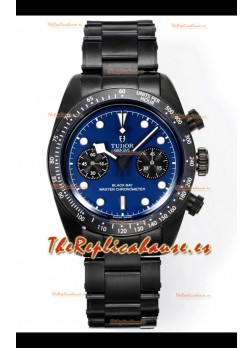 Reloj Tudor Heritage Black Bay Chrono con esfera azul, réplica de alta calidad, 41 mm