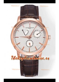 Vacheron Constantin Traditionnelle 83520, Reloj súper clonado en oro rosa con esfera amarilla pálida