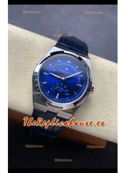 Reloj réplica suizo Vacheron Constantin Overseas True Moon Phase con caja de acero y esfera azul
