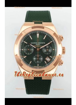 Reloj Vacheron Constantin Overseas Cronógrafo Oro Rosa Esfera Verde Superclon