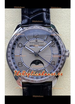 Reloj réplica suizo Vacheron Constantin Fiftysix con fase lunar, esfera de acero y caja de acero