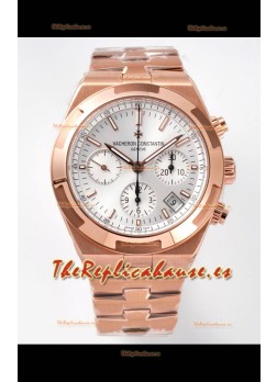 Reloj Vacheron Constantin Overseas Cronógrafo con Esfera de Acero y Oro Rosa Superclon