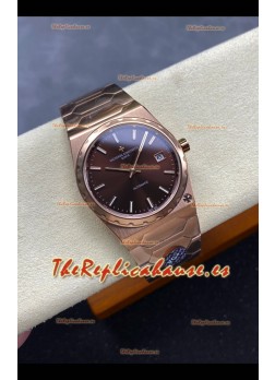Vacheron Constantin Historiques 222, Reloj súper clonado con esfera marrón en oro rosa