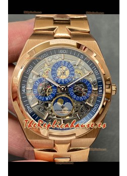 Reloj réplica suizo Vacheron Constantin Overseas Perpetual Calendar de oro rosa