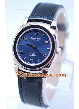 Rolex Celleni Cestello Reloj Suizo Señoras Todo Azul