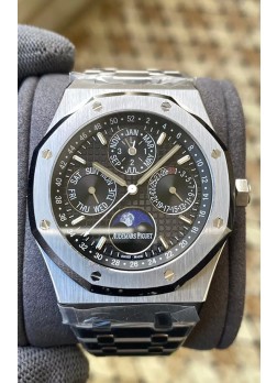 Audemars Piguet Royal Oak Calendario Perpetuo Réplica Suizo Acero 904L Dial Negro
