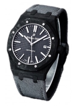 Audemars Piguet Royal Oak Ref.15400 Reloj con Caja de Carbono Forjado Dial Negro en Réplica Espejo 1:1