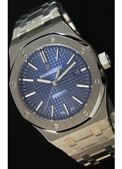 Audemars Piguet Royal Oak 41MM Dial Azul Correa de Acero Steel Strap  - Reloj Réplica a Espejo 1:1 Última Edición