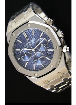 Audemars Piguet Royal Oak Reloj Réplica Cronógrafo de Cuarzo Suizo Dial Azul - 41MM