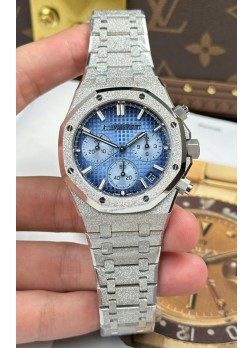 Audemars Piguet Super Clone oyal Oak Cronógrafo 26240BC Frosted Dial Azul Watch 