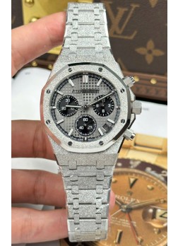 Reloj Audemars Piguet Royal Oak Cronógrafo 26240BC con Dial Gris Esmerilada, Super Clon.