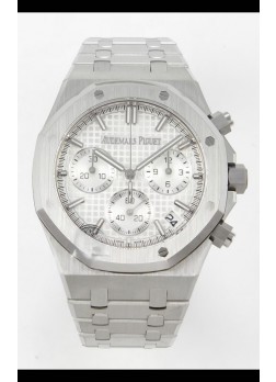 Réplica del Reloj  Audemars Piguet Super Clone Royal Oak 26240 con Dial Blanco.