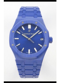 Audemars Piguet Royal Oak 15500 - Reloj Réplica con Caja de Cerámica Azul y Dial Azul