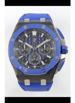 Reloj Audemars Piguet Super Clone Royal Oak Offshore con Caja de Cerámica y Dial Azul