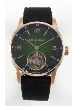 Reloj Audemars Piguet CODE 11.59 29396 Super Clone de Oro Rosado y Esmalte de Aventurina Verde