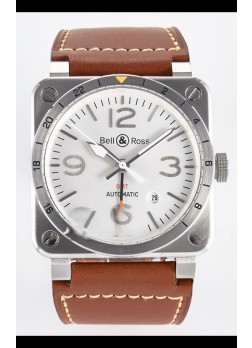 Bell & Ross BR03-93 GMT Edition Dial Blanco Reloj Réplica Espejo 1:1 