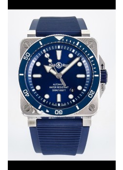 Bell & Ross BR03-92 Diver Acero Inoxidable - Dial Azul Reloj Réplica Suizo Réplica Espejo 1:1