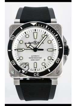 Bell & Ross BR03-92 Diver Acero Inoxidable - Dial Blanco Reloj Réplica Suizo Réplica Espejo 1:1