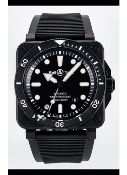 Bell & Ross BR03-92 Divers Edition Revestimiento PVD Réplica Espejo 1:1 Dial Negro