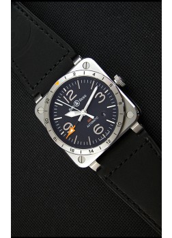 Bell & Ross BR03-93 GMT Reloj Réplica Suizo de Acero a espejo 1:1 Edición 42MM