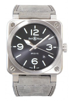 Bell and Ross BR03-92 Dial Gris Acero 904L Reloj Réplica Suiza 