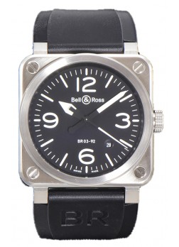Bell and Ross BR03-92 Dial Negro Acero 904L Reloj Réplica Suiza 