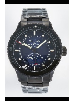 Reloj Blancpain Bathyscaphe Superclone con Caja de Cerámica y Dial Azul.