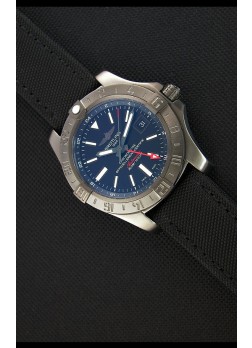 Breitling Avenger II BlackSteel GMT Reloj Réplica Suizo Correa de Nylon Reloj Réplica a Espejo 1:1