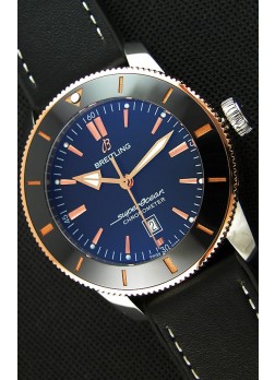 Breitling SuperOcean Heritage II B20 44MM Reloj Réplica a espejo 1:1 Dial Negro con Bisel en Dos Tonos
