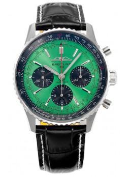 Breitling Navitimer B01 Chronograph 43 Dial Verde - Caja Acero 904L Réplica Suiza Espejo 1:1