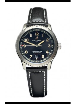 Breitling Navitimer Aviator 8 Automatic 41 Dial Negro Correa Marrón Reloj Réplica Suiza Espejo 1:1