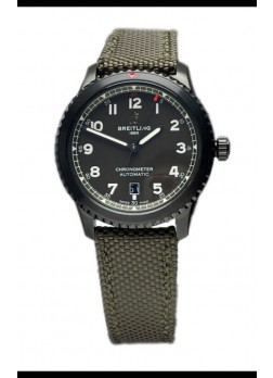 Breitling Navitimer Aviator 8 Automatic 41 Dial Negro Correa Nylon Reloj Réplica Suiza Espejo 1:1
