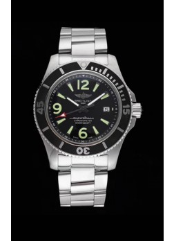 Breitling Superocean Automatic 44 Steel - Black Dial 1:1 Mirror Replica