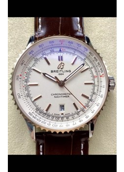 Breitling Navitimer 1 Automatic Reloj Réplica Suizo en Dial Blanco Bisel Oro Rosado
